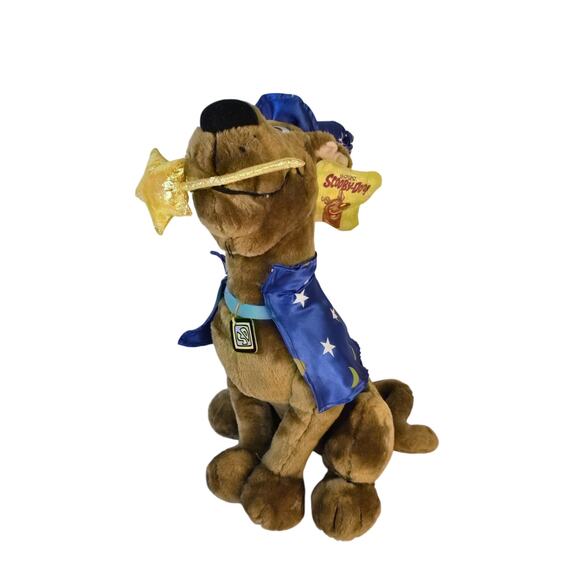 Scooby Doo 24" Vintage Plush 2002 Wizard Hat And Cape Robe Stars Blue - Picture 1 of 11